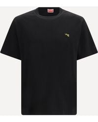 KENZO - Jumping Tiger Embroidered Cotton T-Shirt - Lyst