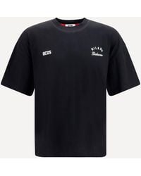 Gcds - Cotton Crewneck T-Shirt With Back Logo - Lyst