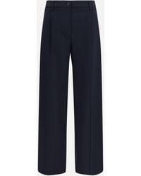 Cruna - Wide-Leg Virgin Wool Pants - Lyst