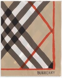 Burberry - Silk Watercolour Check Scarf - Lyst