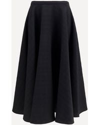 Lardini - Virgin Wool Ruffled Midi Skirt - Lyst