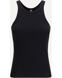 TOTEME - Ribbed Cotton Tank Top - Lyst
