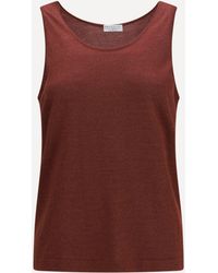 Brunello Cucinelli - Luminous Knit Tank Top - Lyst