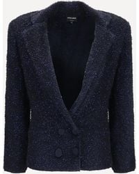 Giorgio Armani - Metallic-Fiber Viscose Single-Breasted Blazer - Lyst