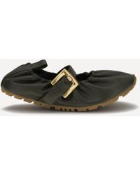 Balmain - Buckle Strap Ballerinas - Lyst