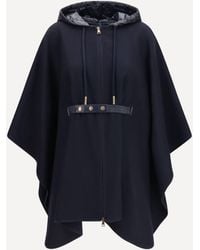 Moncler - Padded Wool Blend Cape - Lyst