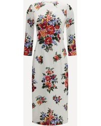 Dolce & Gabbana - Floral Motif Dress - Lyst