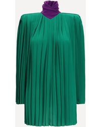 Valentino - Pleated Georgette Top - Lyst