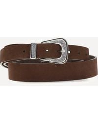 Brunello Cucinelli - Suede Western Buckle Belt - Lyst