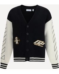 Off-White c/o Virgil Abloh - Star Logo Diagonal Varsity Cardigan - Lyst