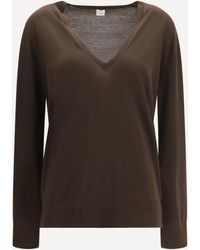 TOTEME - V-Neck Cashmere-Blend Sweater - Lyst