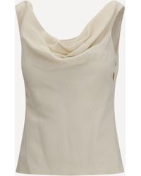 Brunello Cucinelli - Viscose And Linen Twill Top - Lyst