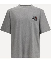 Loewe - Anagram Chest Embroidery T-Shirt With A Triangle Motif With A Single-Eye Design - Lyst
