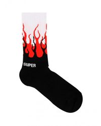 Vision Of Super Double Flames Socks - Black