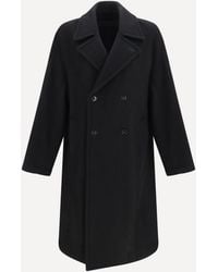 Lemaire - Short Double-Breasted Wool And Alpaca Coat - Lyst