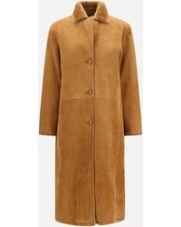 S.w.o.r.d 6.6.44 - Leather Shearling Coat - Lyst