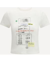 MM6 by Maison Margiela - Cotton T-Shirt - Lyst