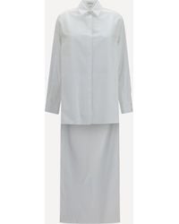 Alaïa - Asymmetric Cotton Poplin Shirt - Lyst