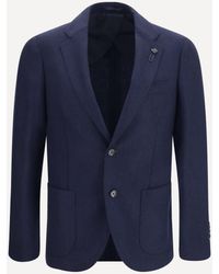 Lardini - Single-Breasted Wool And Cashmere Jacket - Lyst