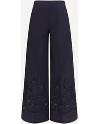 forte_forte - Forte_Forte Embroidered Cotton Pants - Lyst