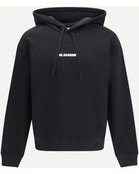 Jil Sander - Cotton Logo-Detail Hoodie - Lyst