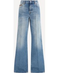 Gucci - Cotton Denim Flare Jeans - Lyst