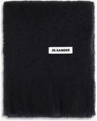 Jil Sander - Wool Scarf With Logo - Lyst