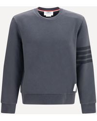 Thom Browne - 4-Bar Cotton Crewneck Sweatshirt - Lyst