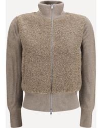 Herno - Resort Ribbed Pure Wool Cardigan - Lyst