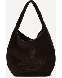 Loewe - Roomy Suede Calfskin Hobo Shoulder Bag - Lyst