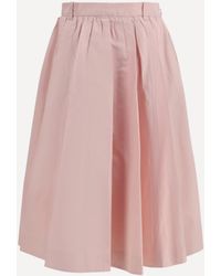 Prada - Long Silk Skirt - Lyst