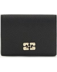 Ganni - Bou Card Holder With Flap Grained - Lyst