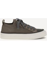 Brunello Cucinelli - Sneakers Cotton-Knit Suede - Lyst