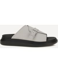 McQueen - Buckle Slide Sandals - Lyst