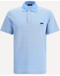 Prada - Maglia Polo A Righe - Lyst