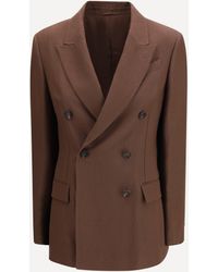 Brunello Cucinelli - Peak Lapels Double-Breasted Blazer - Lyst