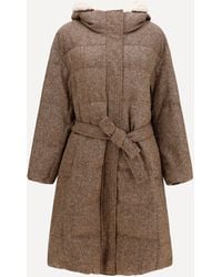 Brunello Cucinelli - Long Padded Coat With Belt - Lyst