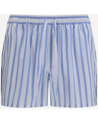 Dolce & Gabbana - Dolce & Gabbana Striped Poplin Bermuda Shorts - Lyst