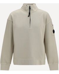 C.P. Company - C. P. Company Brushed And Sueded Diagonal-Weave Cotton Fleece Sweatshirt - Lyst