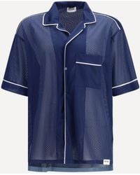 Moschino - Technical Mesh Shirt With Reversed 22 Print - Lyst