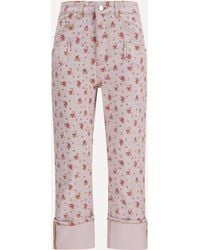 Ganni - Printed Capri Pants - Lyst
