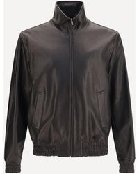 Valentino - Leather Zip Jacket - Lyst