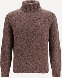 Brunello Cucinelli - Wool, Silk And Cashmere Turtleneck Sweater - Lyst