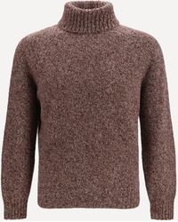 Brunello Cucinelli - Wool, Silk And Cashmere Turtleneck Sweater - Lyst