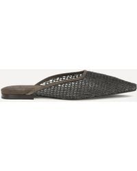 Brunello Cucinelli - Suede Ballerinas With Embellished Net Embroidery - Lyst