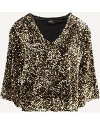 Ella - Sequined Blouse - Lyst