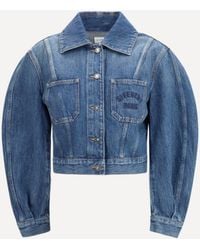 Givenchy - Denim Crop Jacket - Lyst