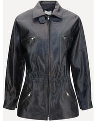 Magda Butrym - Vintage Leather Jacket With Drawstring - Lyst