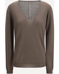Rick Owens - Temple Extreme Sweater With V-Neck - Lyst