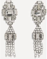 Alessandra Rich - Colored Crystal Drop Earrings - Lyst